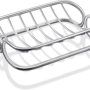Bar Soap Dish Stainless Steel Shower Soap Holder Rust Proof Metal Soap Holder Self Draining Soap Sponge Holder Shelf Tray for Shower Bathroom Kitchen Sink