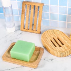 12 Pcs Bamboo Soap Dishes, Wooden Soap Tray Soap Holder, Shampoo Bar Holder Bar Soap Holder for Bathroom, Kitchen (3 Size)